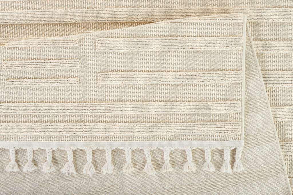 Tappeto Per Esterno Rio Loop Crema Righe
