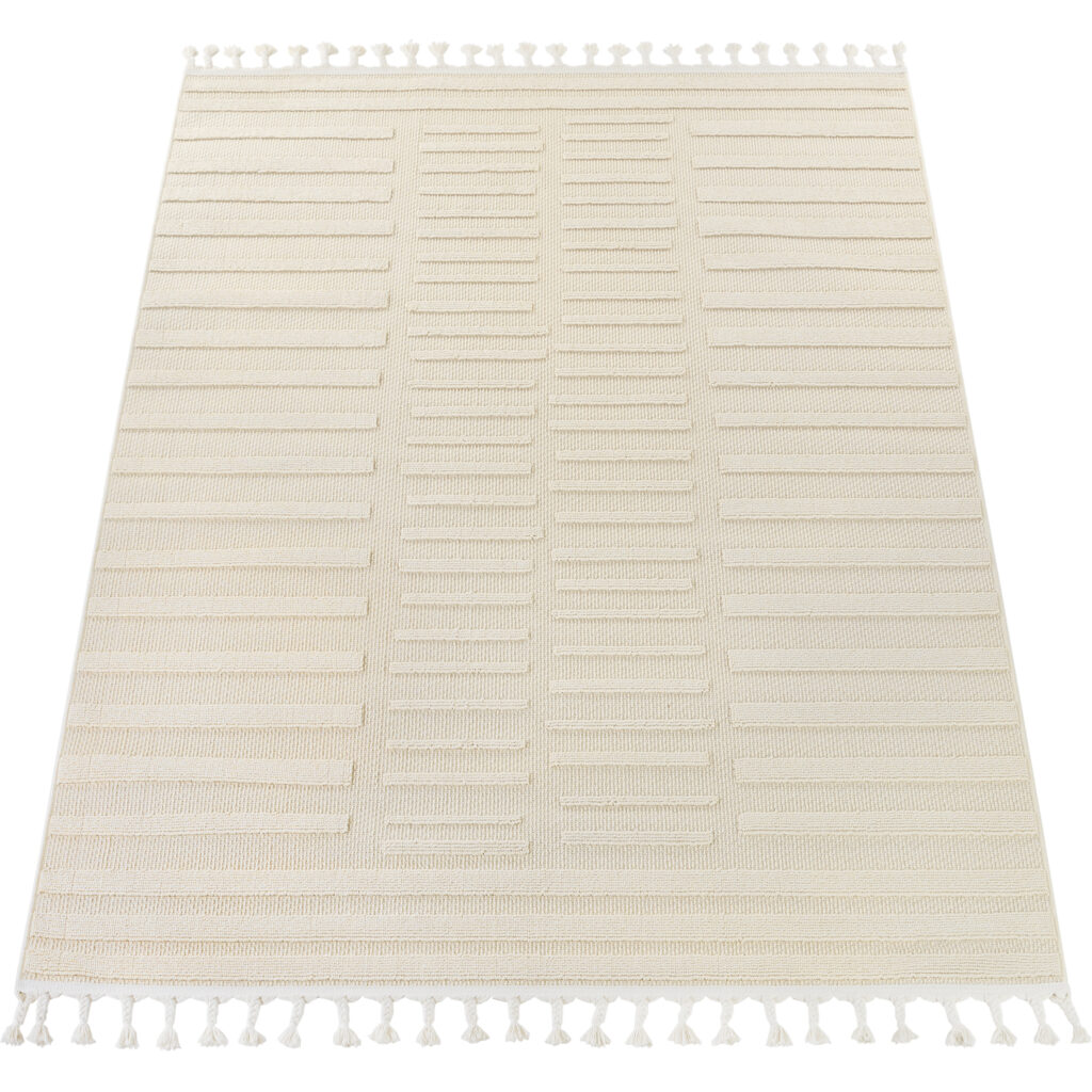Tappeto Per Esterno Rio Loop Crema Righe