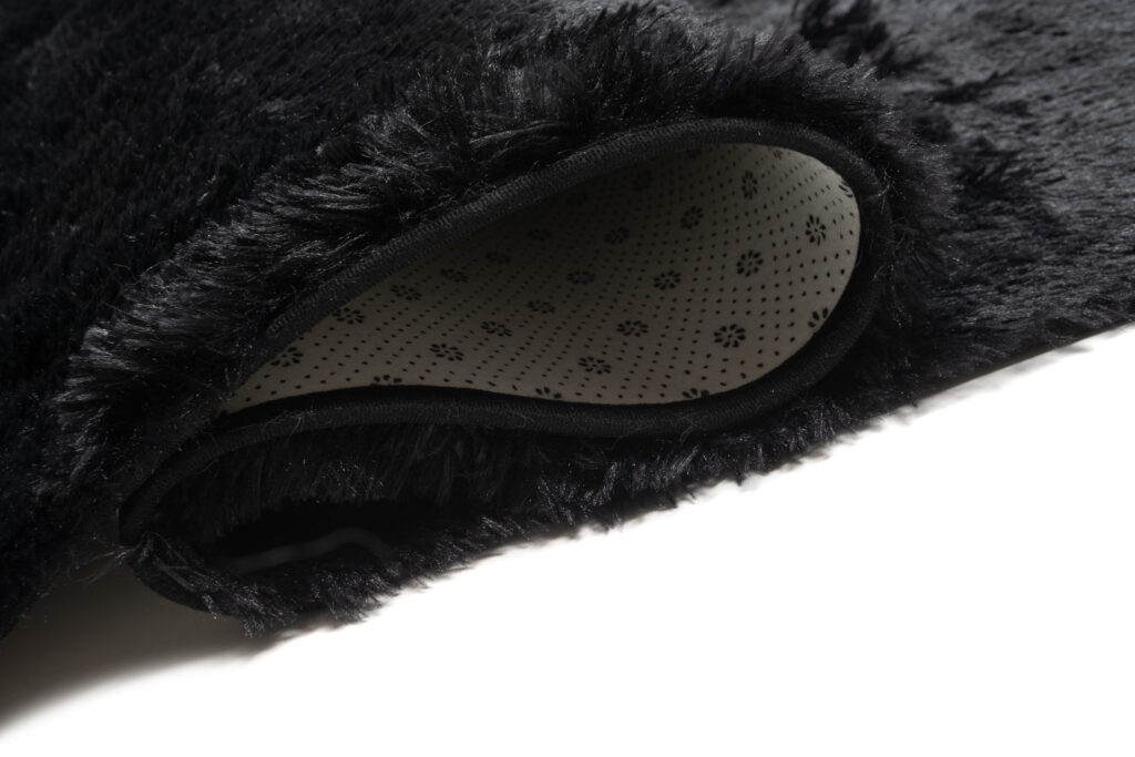 Tappeto Silk Antiscivolo Shaggy Nero