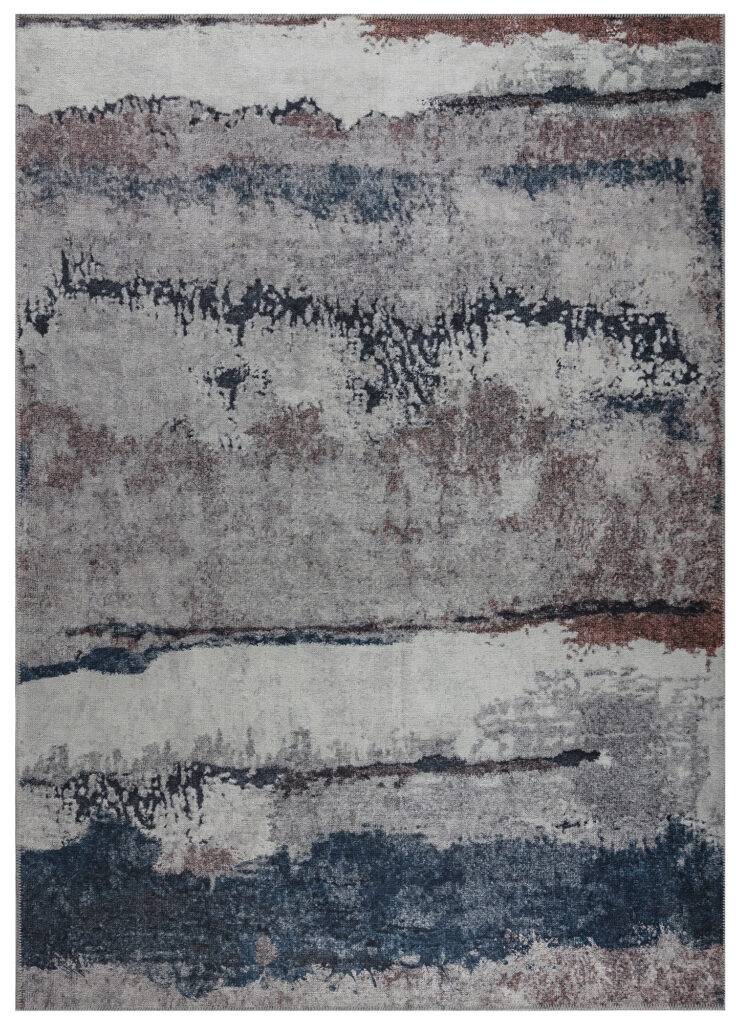 Tappeto Ritz Blu Navy Grigio Astratto