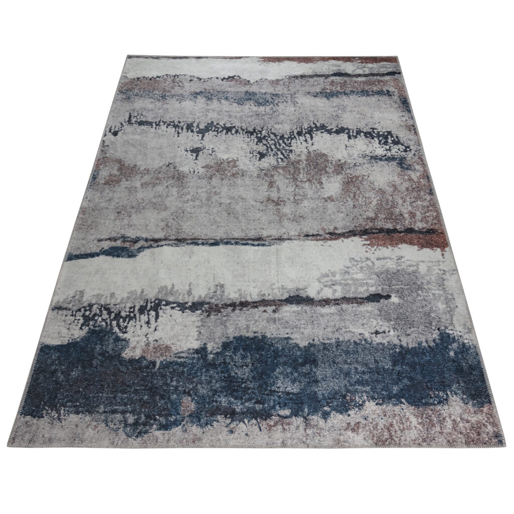 Tappeto Ritz Blu Navy Grigio Astratto