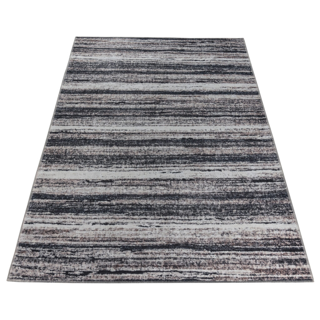Tappeto Ritz Blu Navy Grigio Strisce