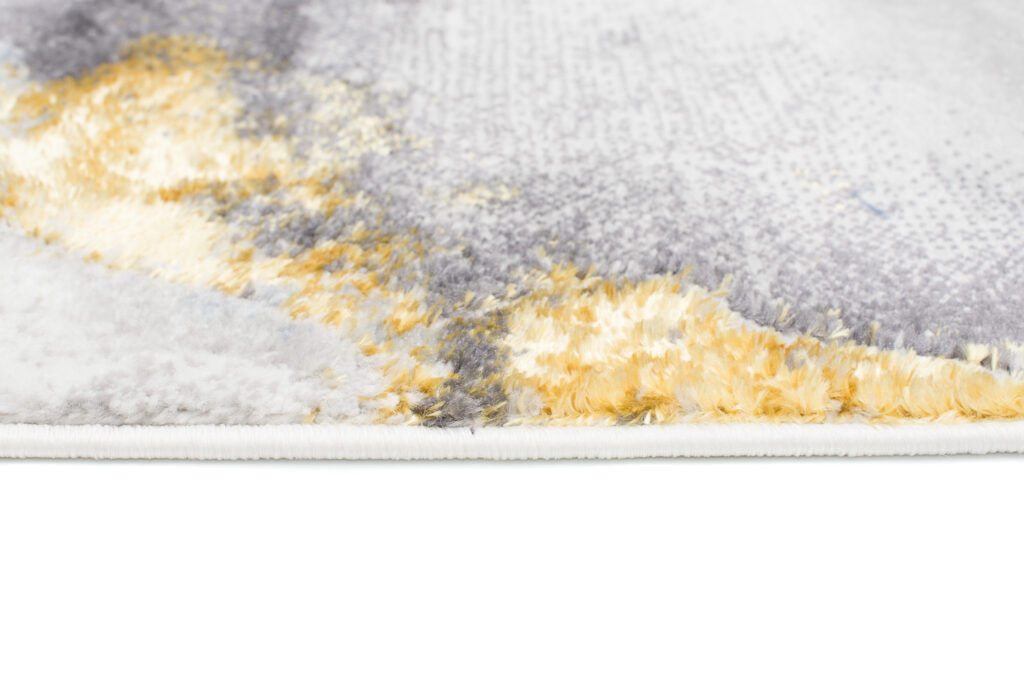 Tappeto Shine Crema Grigio Blu Oro Marmo Effetto 3D
