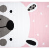 Tappeto Per Bambini Pinky Rosa Bianco Orsetto
