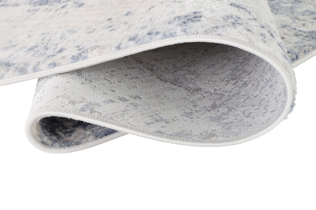 Tappeto Sky Rotondo Blu Crema Astratto