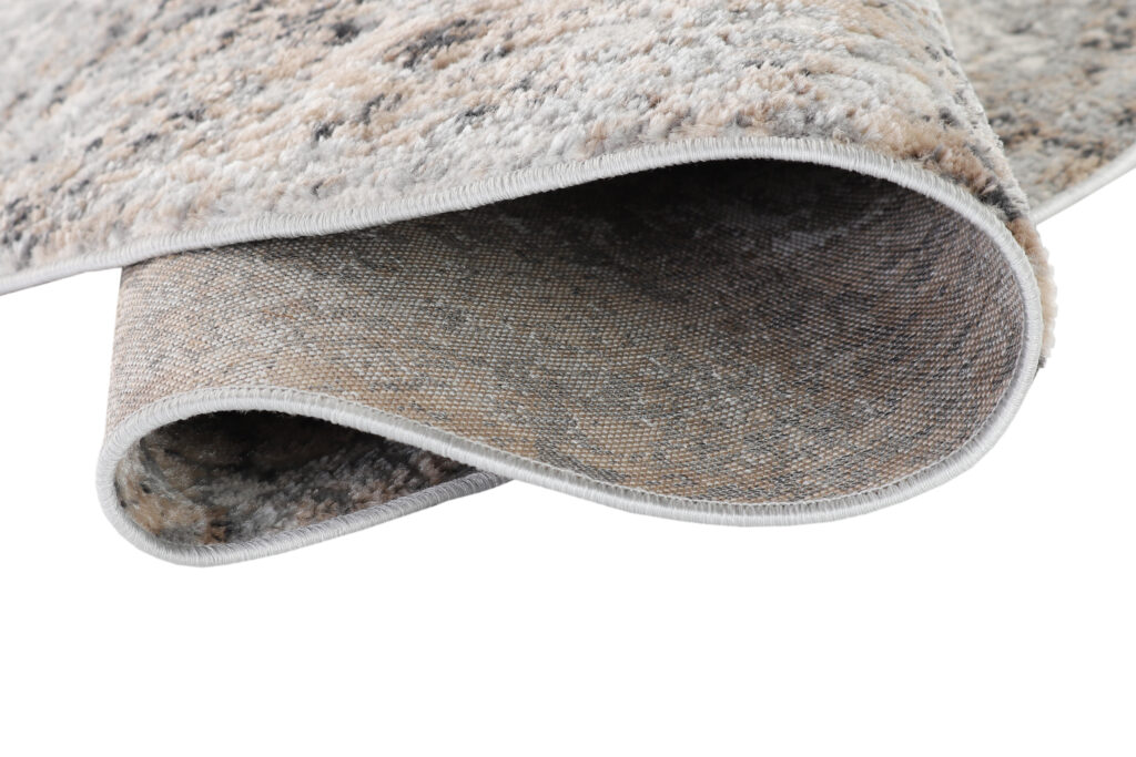 Tappeto Valley Rotondo Grigio Beige Vintage Ornamenti