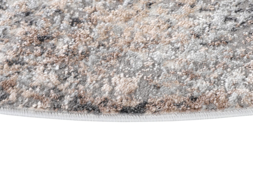 Tappeto Valley Rotondo Grigio Beige Vintage Ornamenti