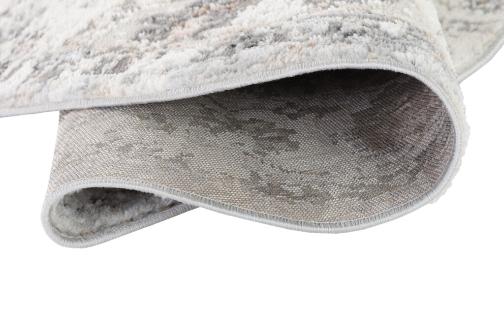 Tappeto Valley Rotondo Grigio Scuro Vintage Cornice