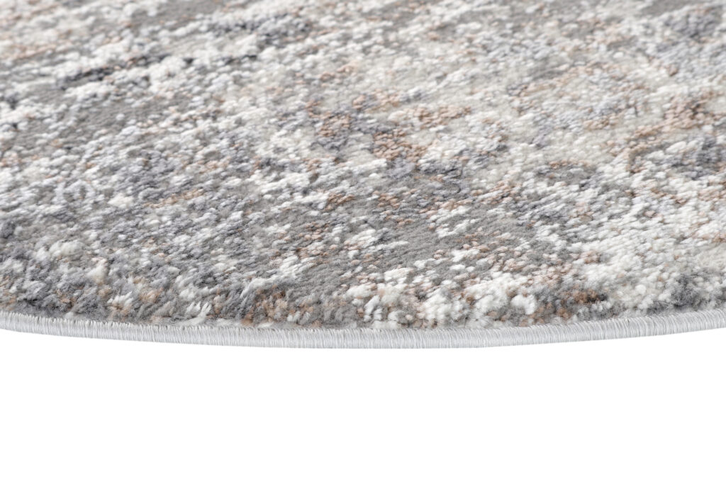 Tappeto Valley Rotondo Grigio Vintage Floreale
