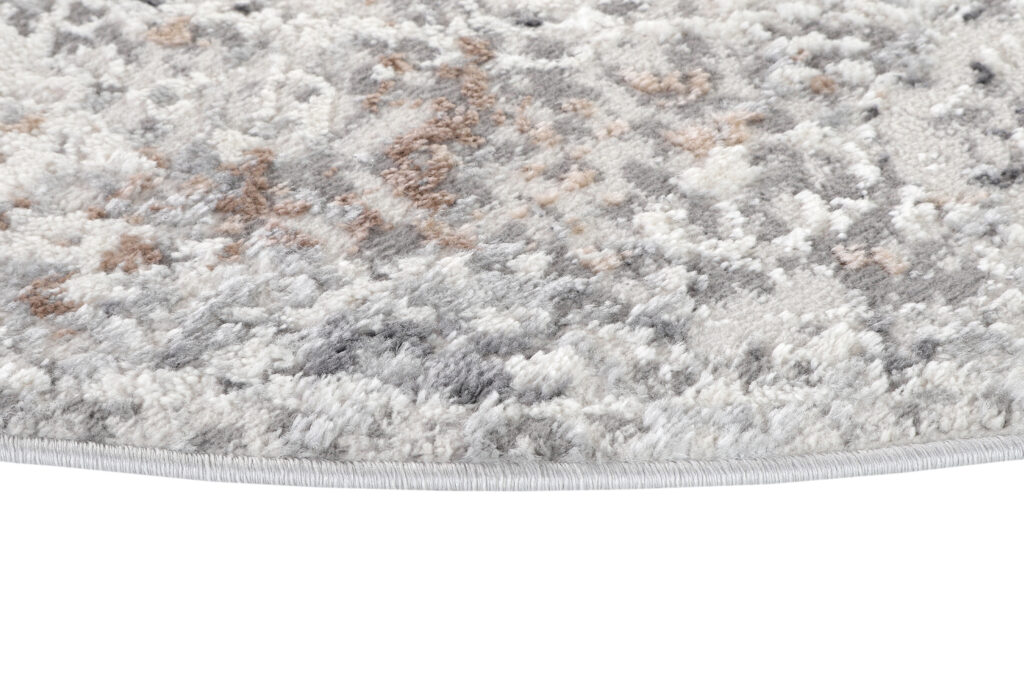 Tappeto Valley Rotondo Grigio Ornamenti Vintage