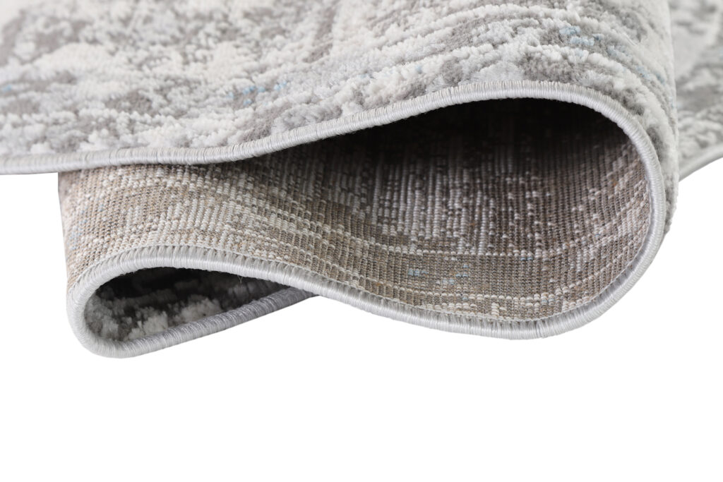 Tappeto Valley Rotondo Grigio Blu Vintage Floreale