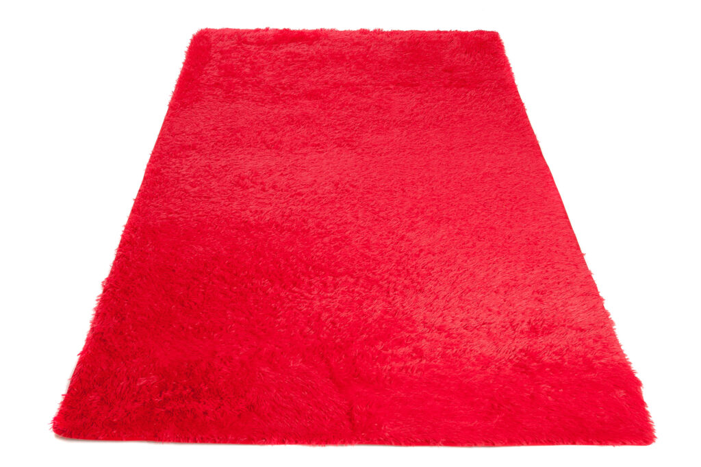 Tappeto Silk Antiscivolo Shaggy Rosso