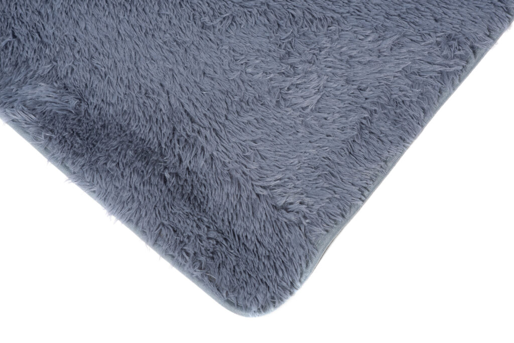 Tappeto Silk Antiscivolo Shaggy Grigio Blu