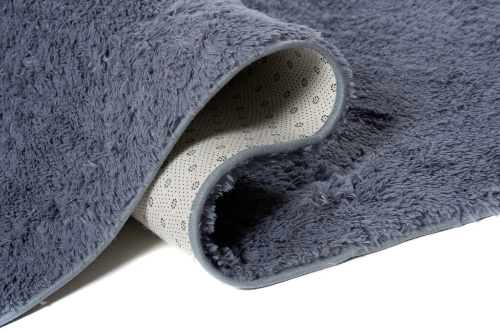 Tappeto Silk Antiscivolo Shaggy Grigio Blu