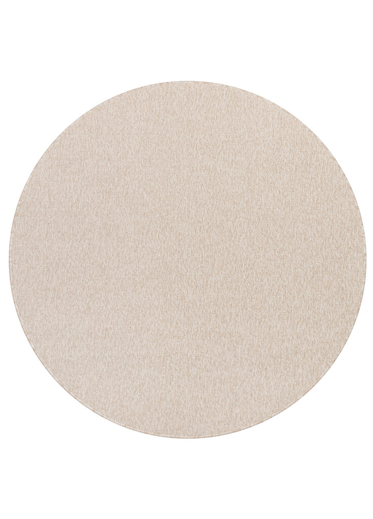 Tappeto Nizza Rotondo Crema Moderno Antiscivolo