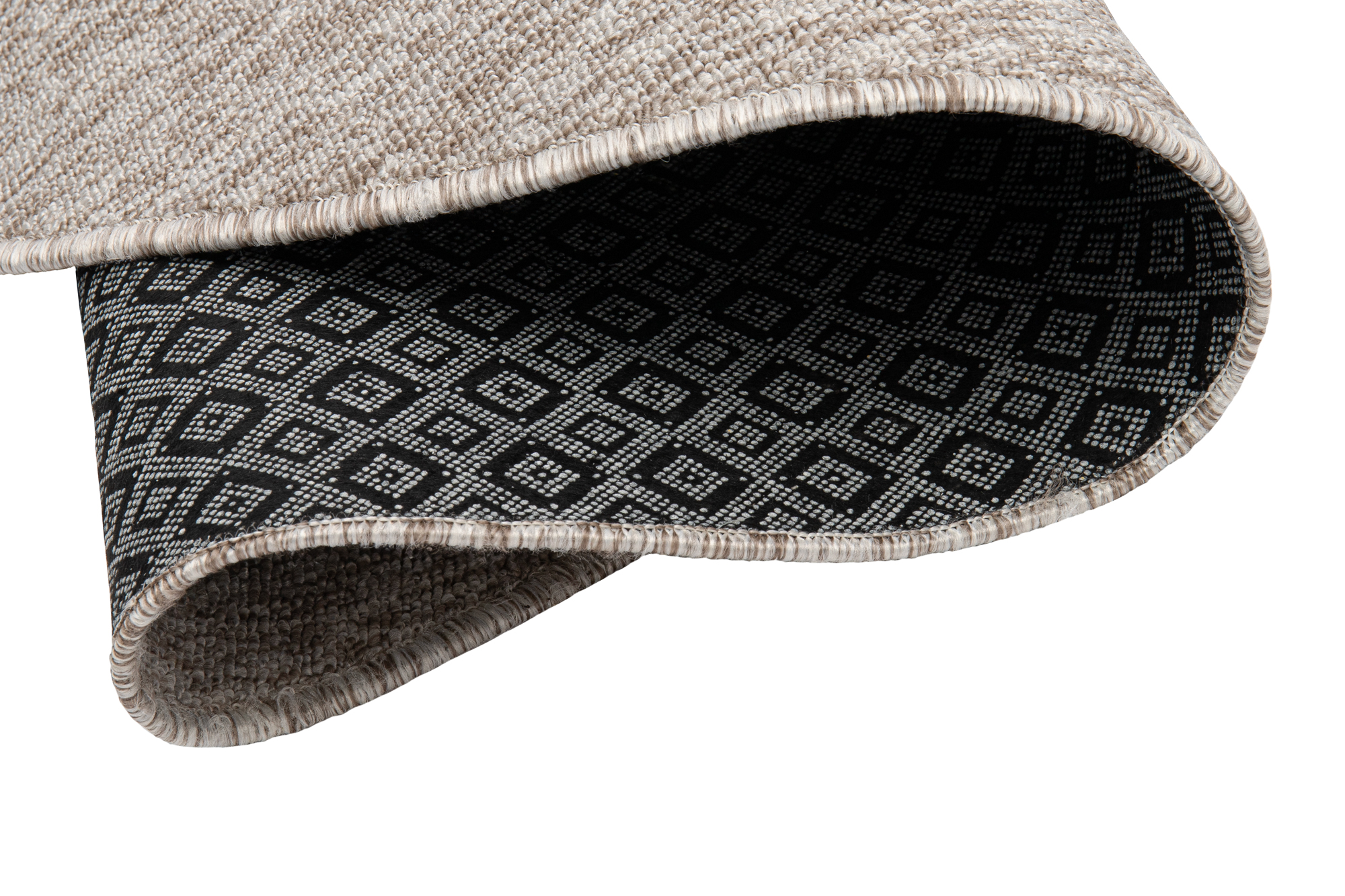 Tappeto Nizza Rotondo Beige Chiaro Moderno Antiscivolo