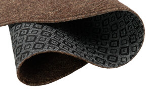 Tappeto Nizza Rotondo Marrone Moderno Antiscivolo