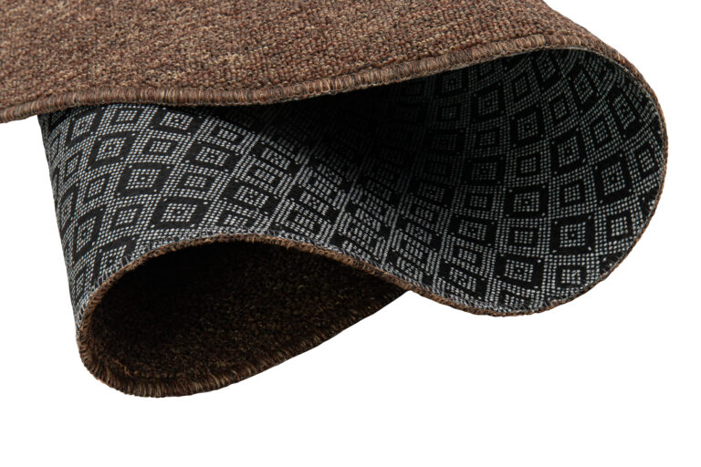 Tappeto Nizza Rotondo Marrone Moderno Antiscivolo