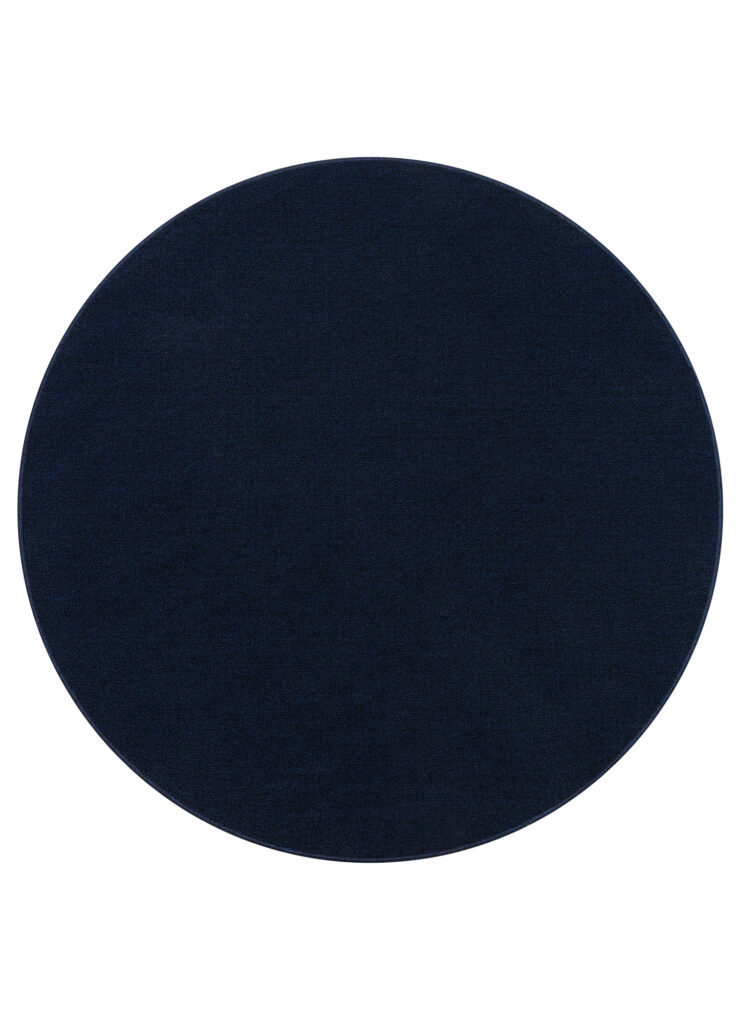 Tappeto Nizza Rotondo Blu Navy Moderno Antiscivolo