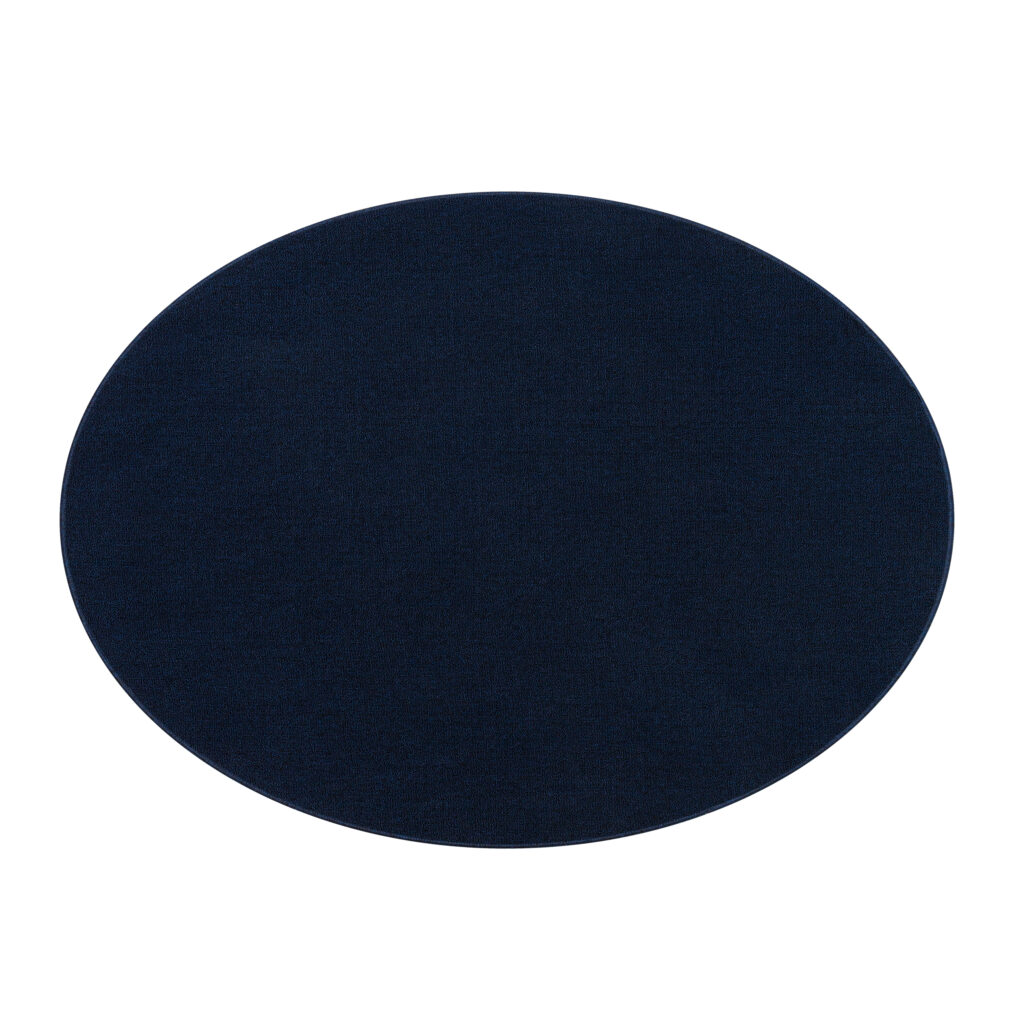 Tappeto Nizza Rotondo Blu Navy Moderno Antiscivolo