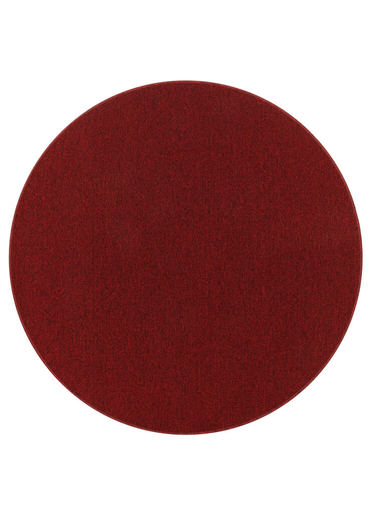Tappeto Nizza Rotondo Rosso Moderno Antiscivolo