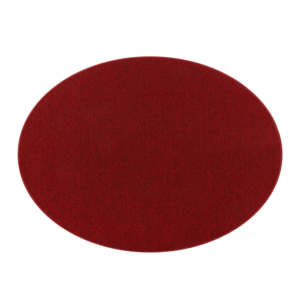 Tappeto Nizza Rotondo Rosso Moderno Antiscivolo