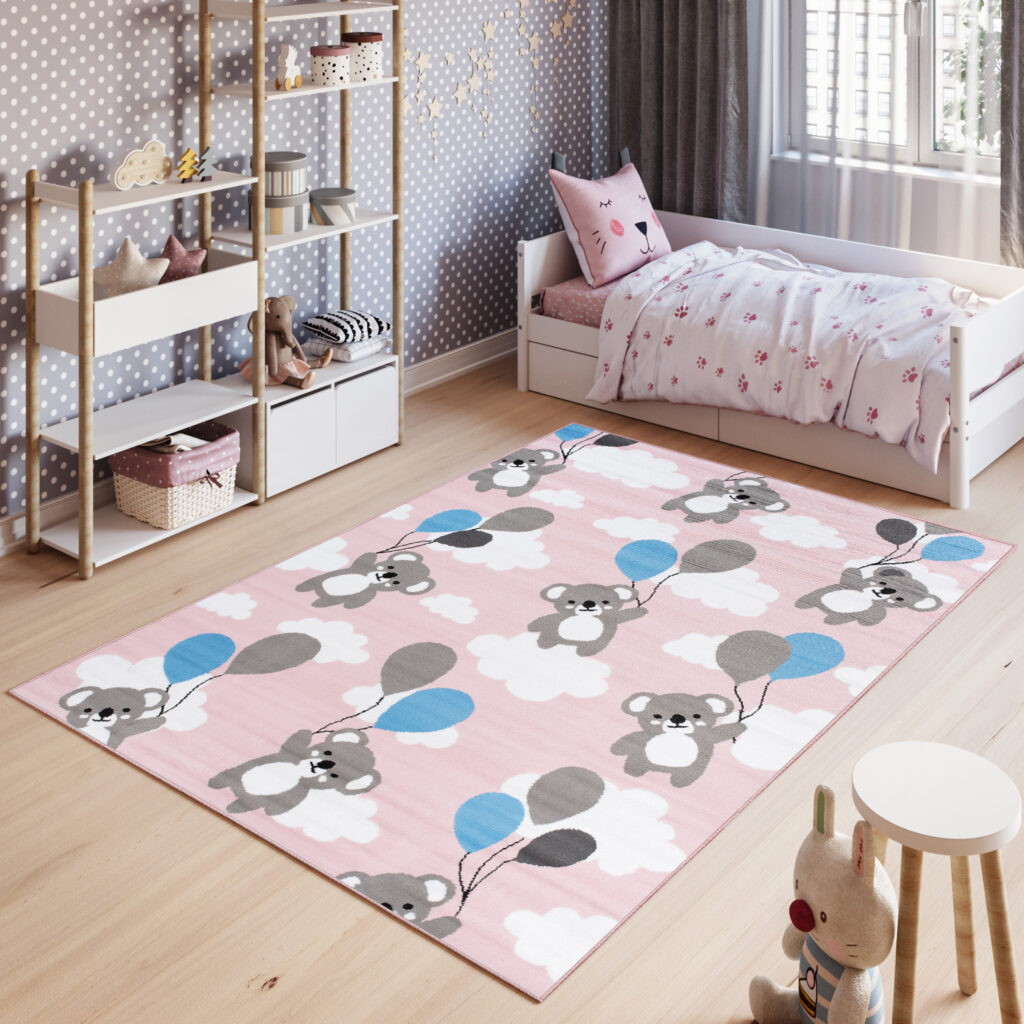 Tappeto Per Bambini Pinky Rosa Orsetti Koala