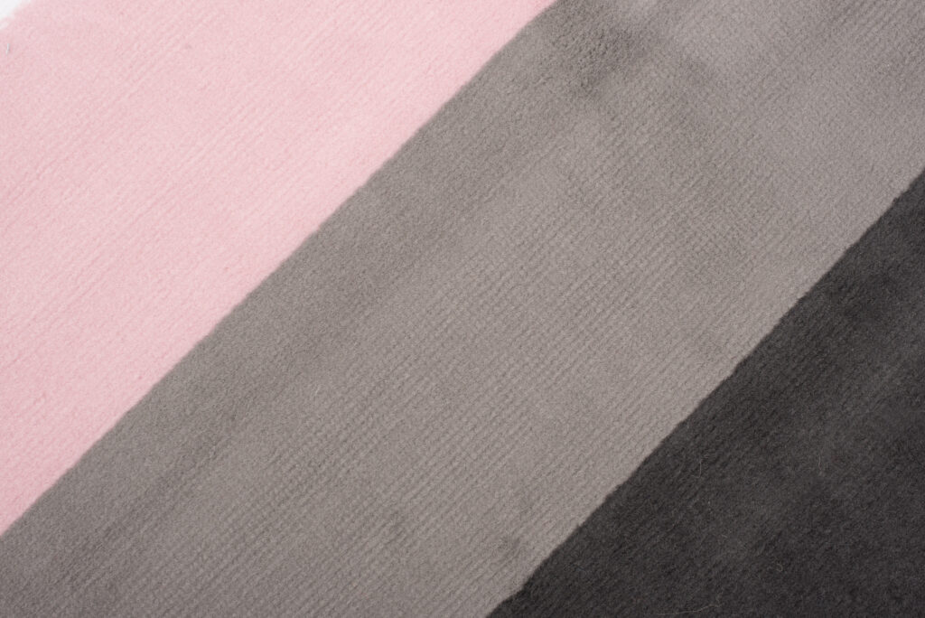 Tappeto Per Bambini Pinky Grigio Rosa Strisce