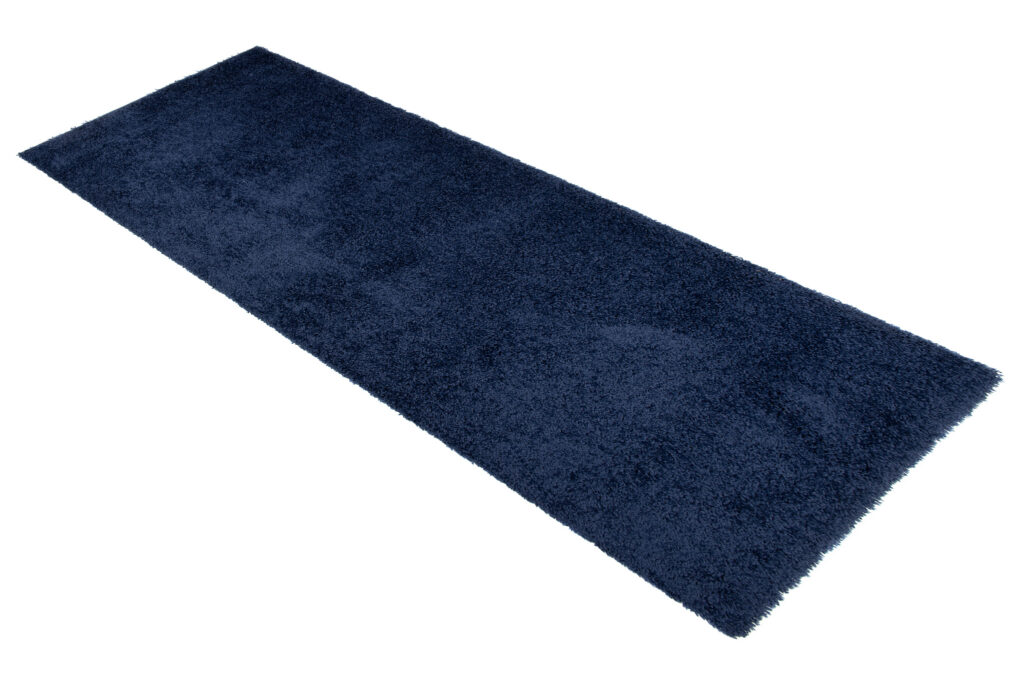 Tappeto Passatoia Essence Shaggy Monocolore Blu Scuro
