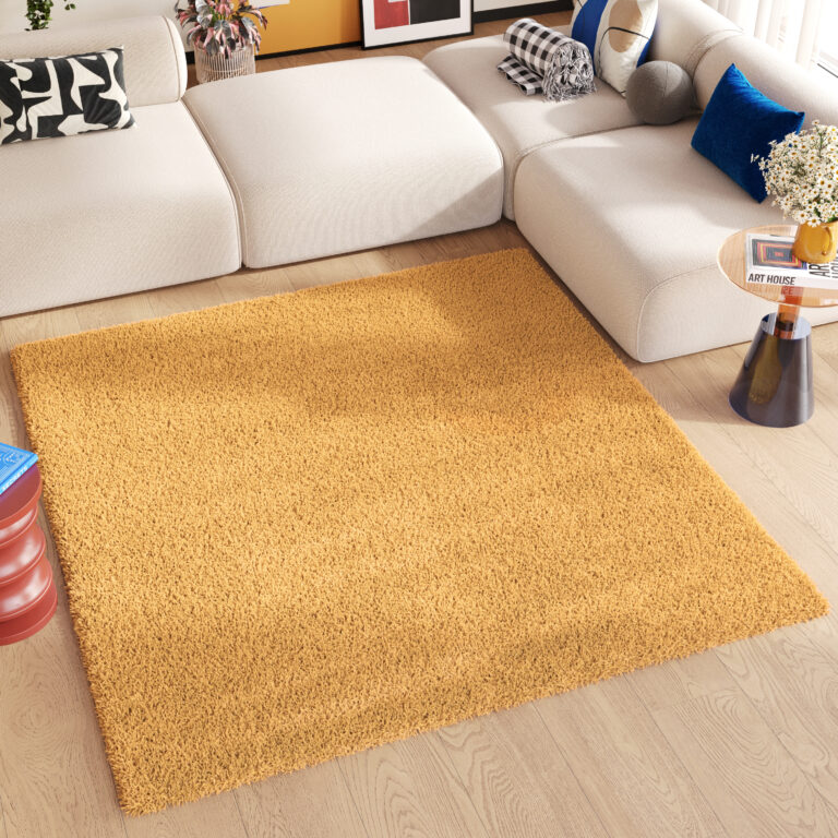 Tappeto Essence Quadrato Shaggy Senape