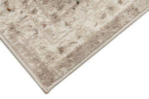 Tappeto Retro Grigio Blu Rame Floreale Vintage