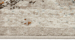 Tappeto Retro Grigio Blu Rame Floreale Vintage