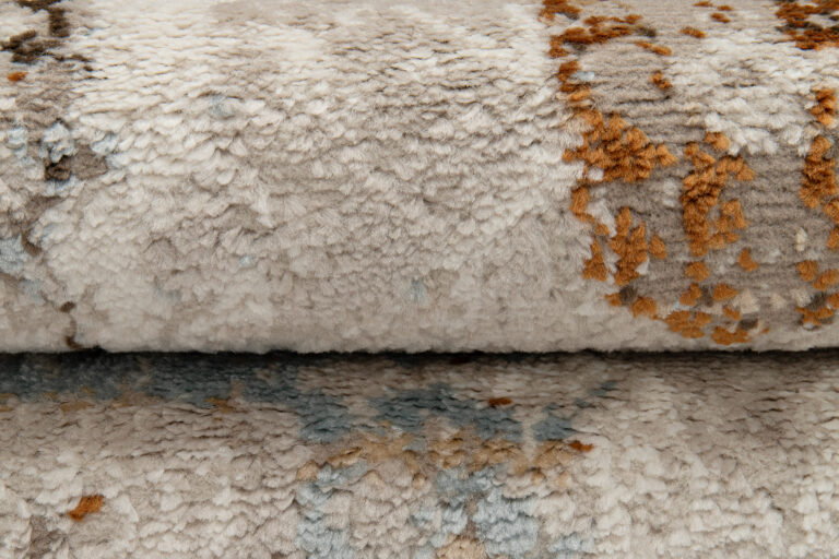 Tappeto Retro Grigio Blu Rame Floreale Vintage