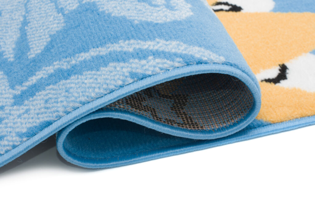 Tappeto Jolly Bambini Cameretta Animali Blu A Pelo Corto
