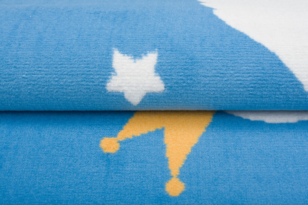Tappeto Jolly Bambini Cameretta Cigno Animale Blu A Pelo Corto