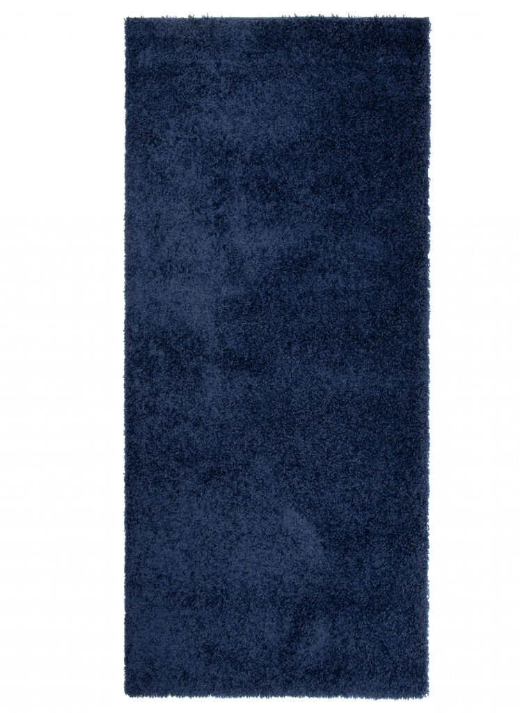 Tappeto Passatoia Essence Shaggy Monocolore Blu Scuro
