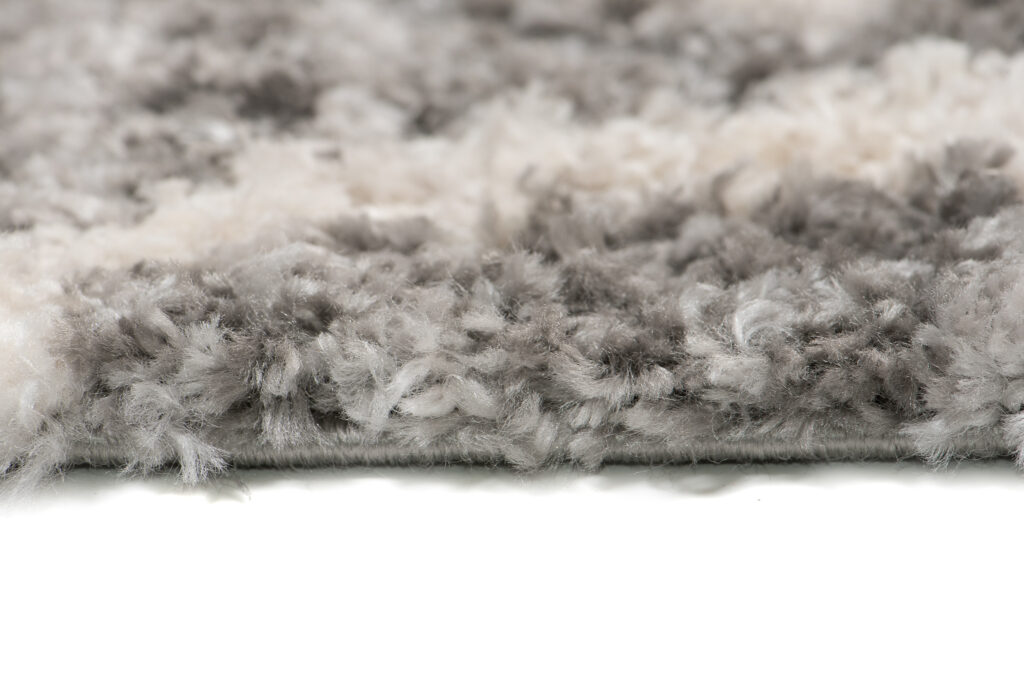 Tappeto Versay Grigio Crema Geometrico con Frange