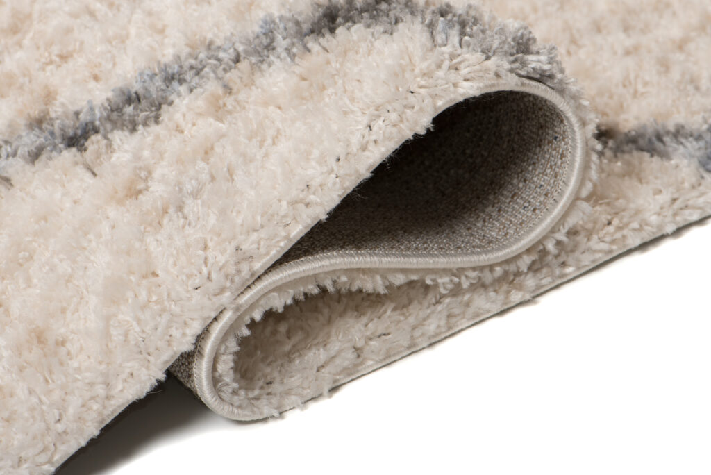 Tappeto Versay Crema Grigio a Sccachi con Frange