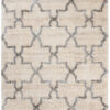 Tappeto Versay Crema Grigio Trellis con frange