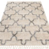 Tappeto Versay Crema Grigio Trellis con frange