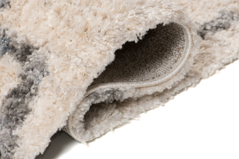 Tappeto Versay Crema Grigio Trellis con frange