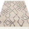 Tappeto Versay Crema Grigio Zigzag con Frange