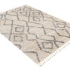 Tappeto Versay Crema Grigio Zigzag con Frange