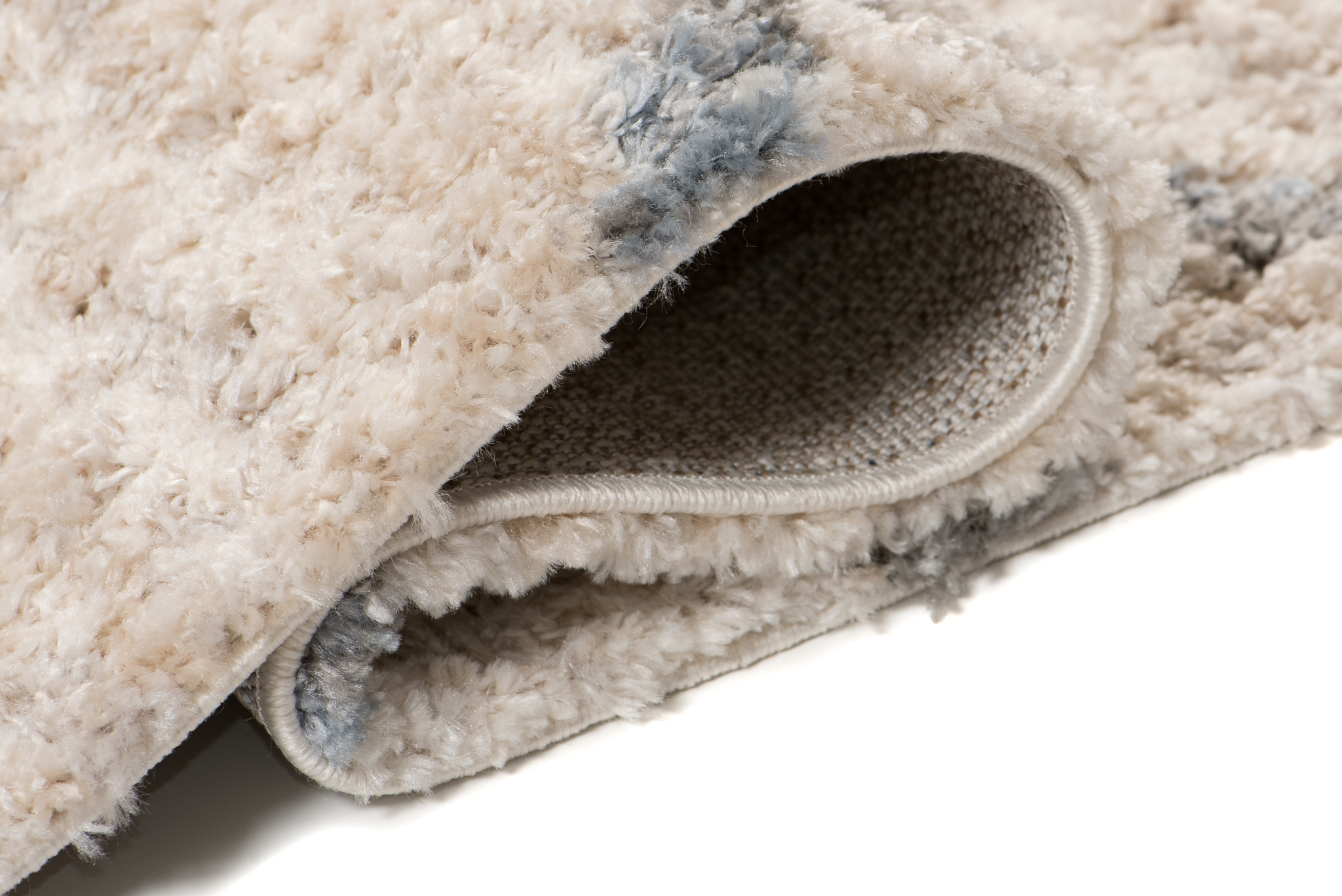 Tappeto Versay Crema Grigio Zigzag con Frange