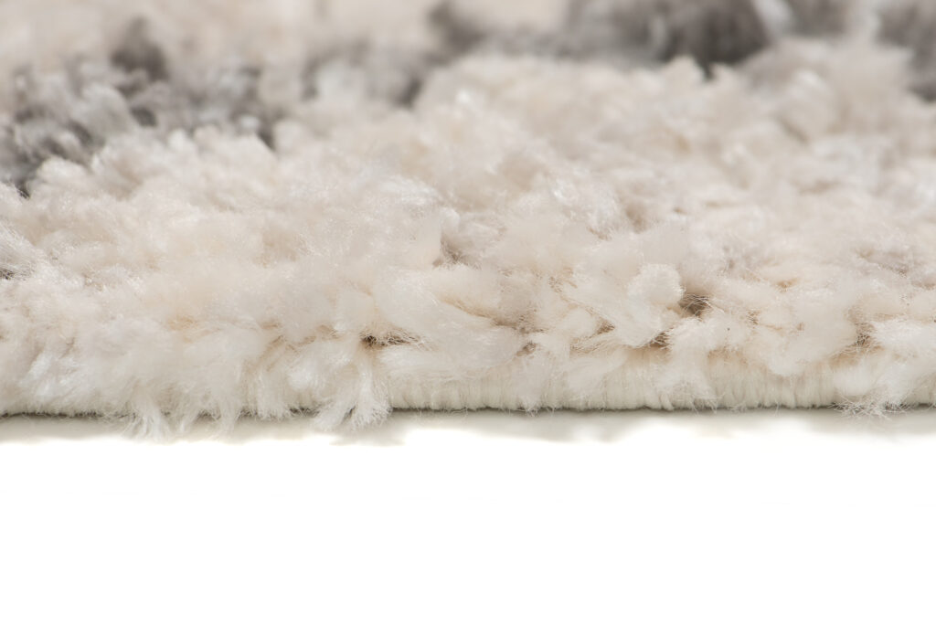 Tappeto Versay Crema Grigio Geometrico con Frange
