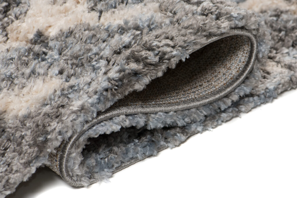 Tappeto Versay Grigio Crema Rombi con Frange