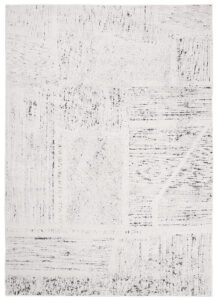 Tappeto Lotus Vintage Puntinato Avorio Antracite Pelo Corto