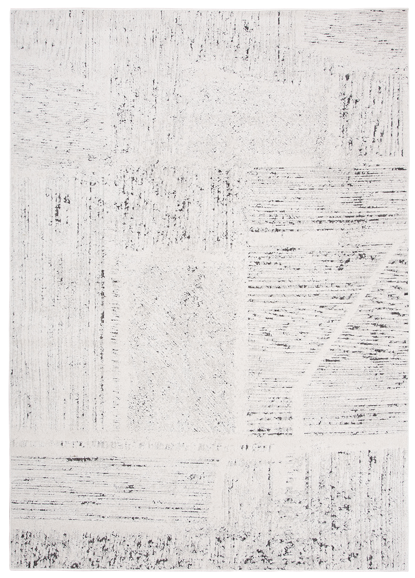 Tappeto Lotus Vintage Puntinato Avorio Antracite Pelo Corto