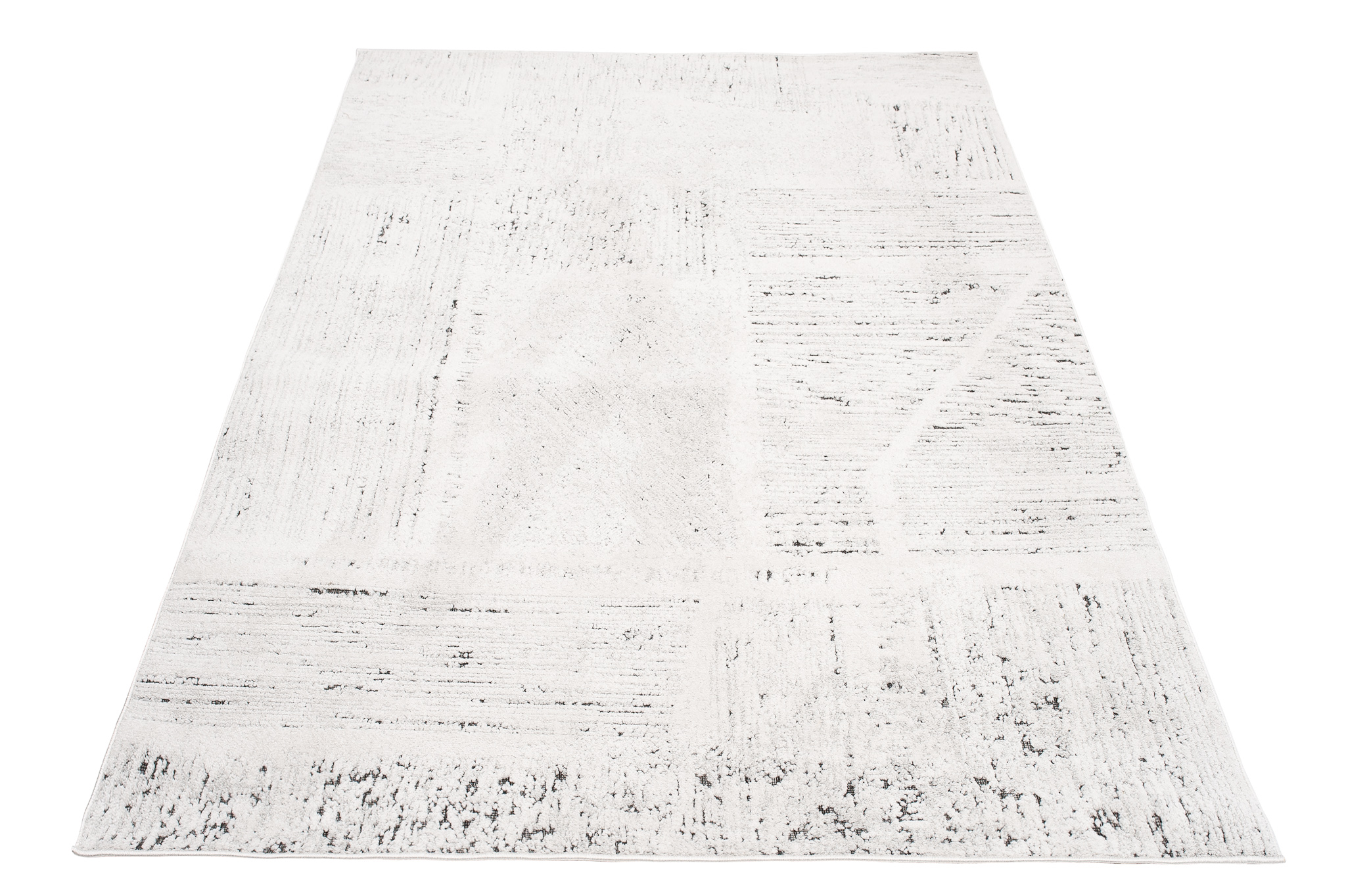 Tappeto Lotus Vintage Puntinato Avorio Antracite Pelo Corto