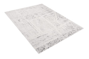 Tappeto Lotus Vintage Puntinato Avorio Antracite Pelo Corto